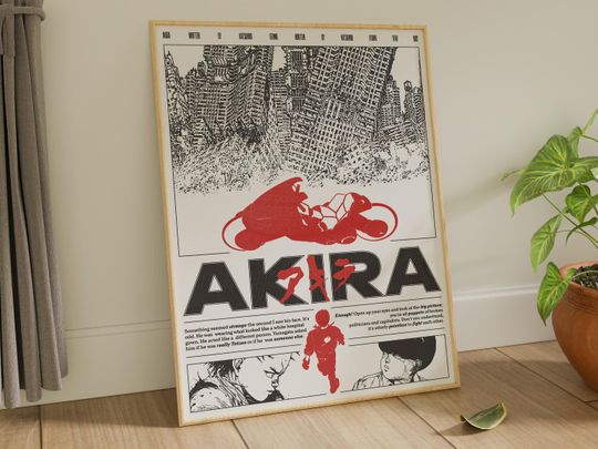 Akira Anime Poster, FHD Wall Decor Wall Hangings, Digital Print