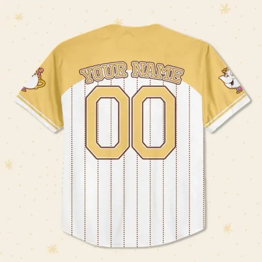 Custom Disney Princess Belle Beauty and the Beast, Custom Disney Baseball Jersey