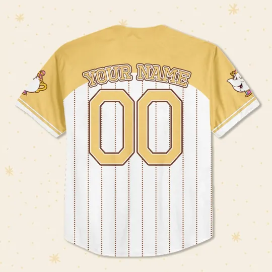 Custom Disney Princess Belle Beauty and the Beast, Custom Disney Baseball Jersey