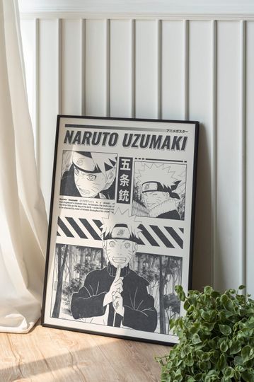 Narutoo Uzumaki Manga Poster, Anime Poster Wall Decor Print.