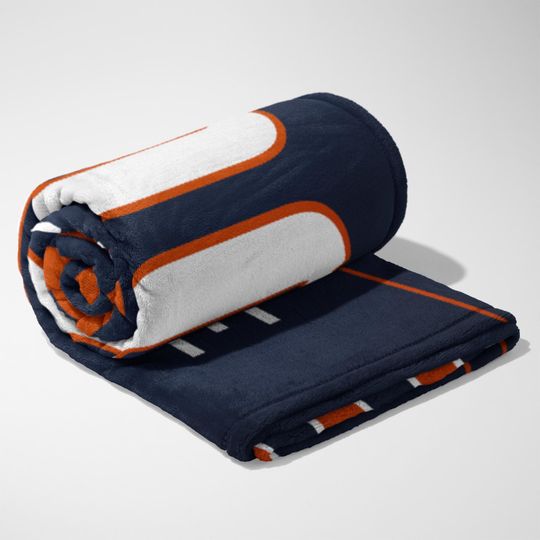 Chicago Football Personalized Blanket,Retro Chicago Bear Football Blanket , Chicago Bear Fan Gift