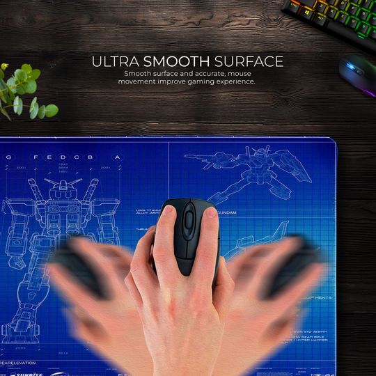 Gundam Blueprint Gaming Desk Mat - Mecha Design Mouse Pad, Perfect Gift for Robot Enthusiasts