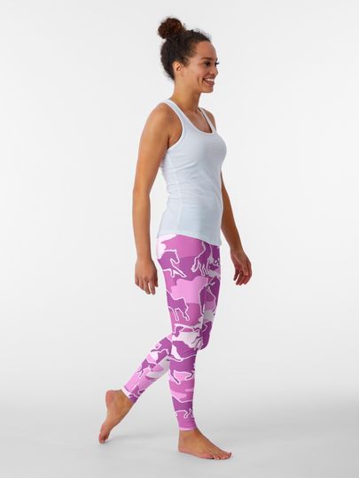 Horse Camo PINK Leggings