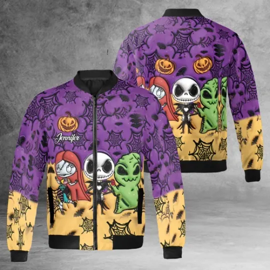Personalized Nightmare Before Christmas Jack Sally And Oogie Boogie Jacket