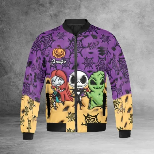 Personalized Nightmare Before Christmas Jack Sally And Oogie Boogie Jacket