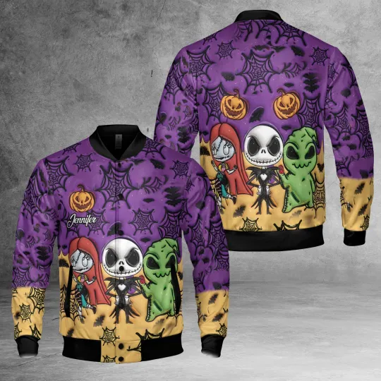 Personalized Nightmare Before Christmas Jack Sally And Oogie Boogie Jacket