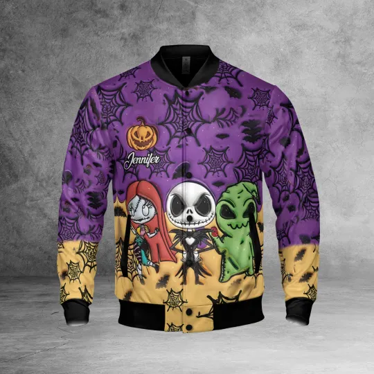 Personalized Nightmare Before Christmas Jack Sally And Oogie Boogie Jacket
