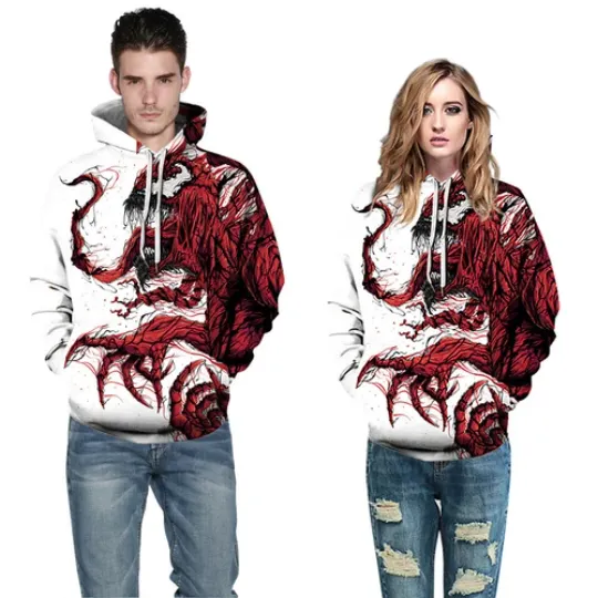 Venom Red 3D Hoodie