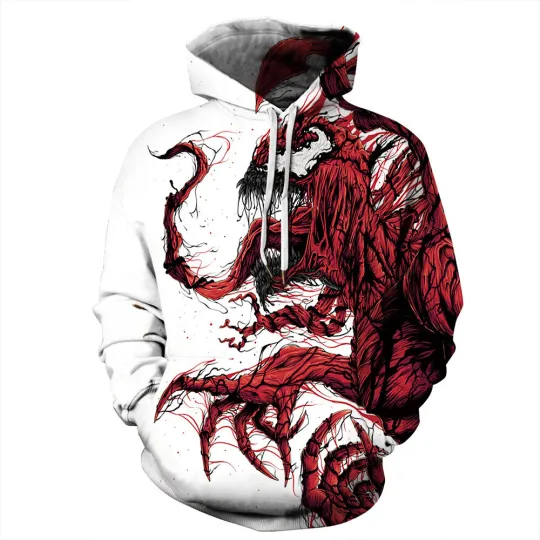 Venom Red 3D Hoodie
