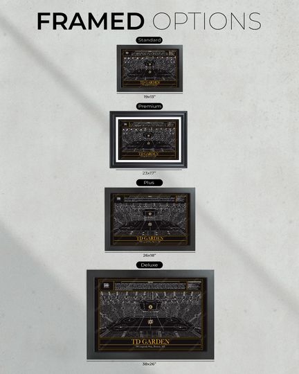 Boston Bruins TD Garden Hockey Stadium Blueprint (NO FRAMED)