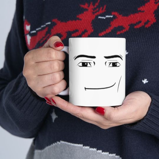 Funny Roblox Meme Mug (Both Faces) Ceramic Mug, 11oz