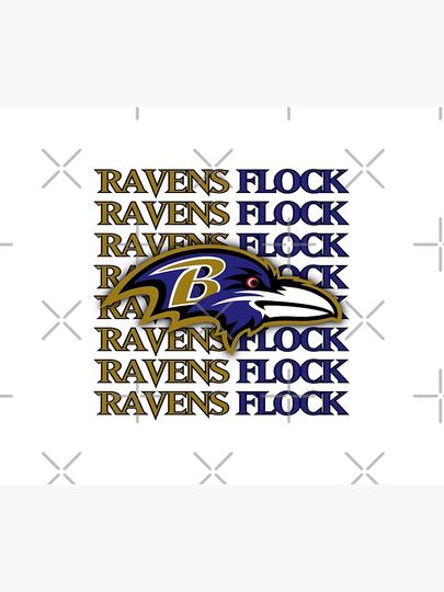 Baltimore Ravens head ravens Flock Throw Blanket