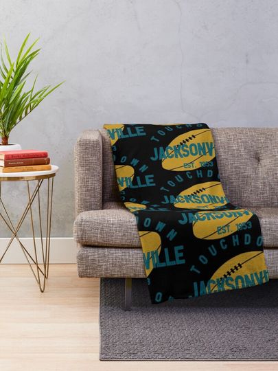 Jacksonville Football Team Throw Blanket