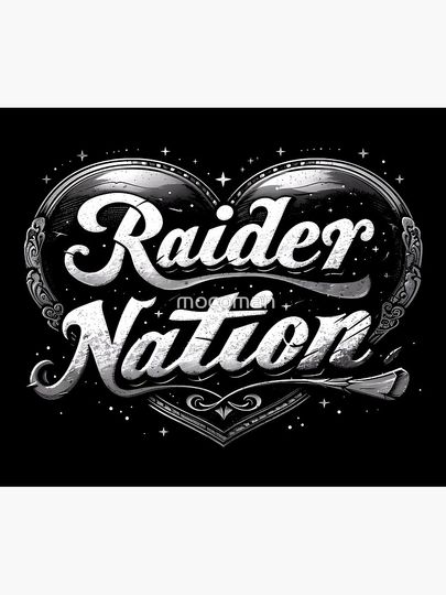 Raider Nation Heart` Throw Blanket
