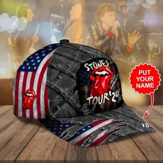 Personalized The Rolling Stones x US Flag Baseball Cap