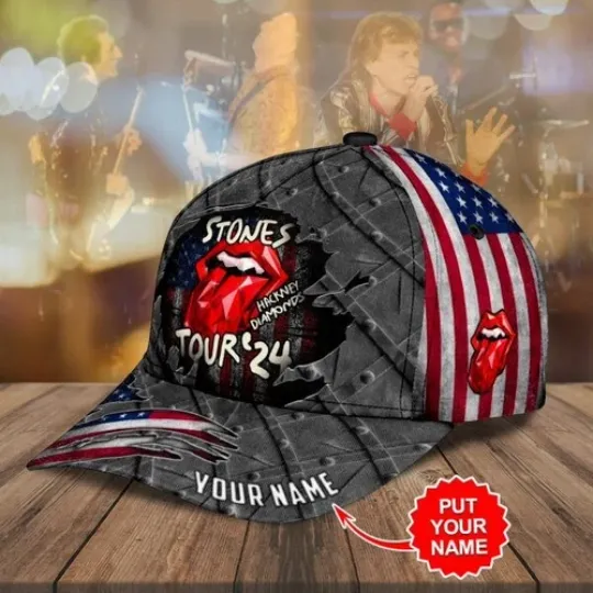 Personalized The Rolling Stones x US Flag Baseball Cap