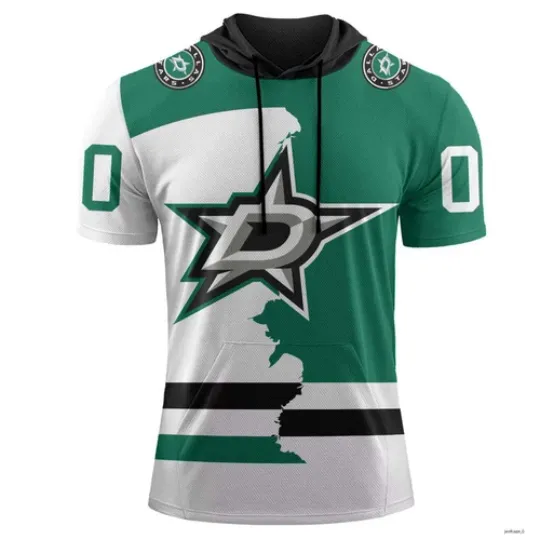 Dallas Stars Personalize Short Sleeve Hoodie