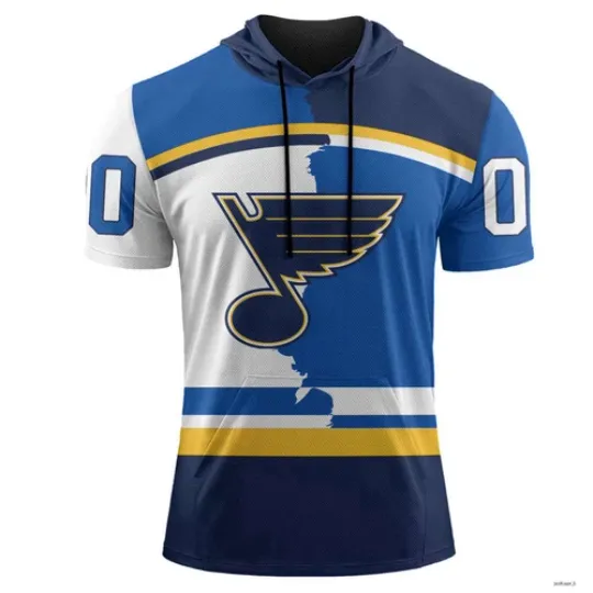 St. Louis Blues Personalize Short Sleeve Hoodie