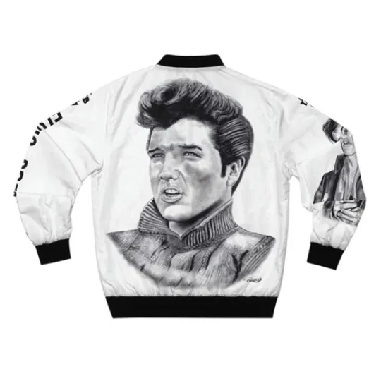 Women's Bomber Jacket with Elvis Presley