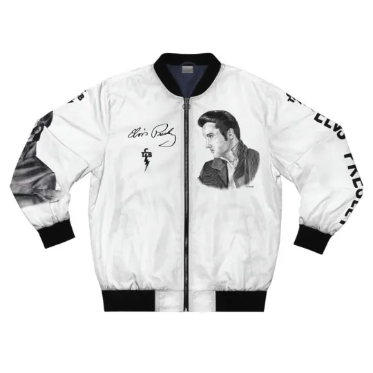 Women's Bomber Jacket with Elvis Presley