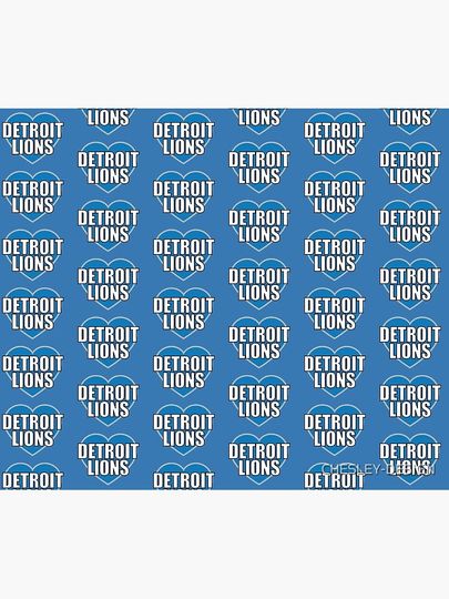 Detroit Lions Heart Throw Blanket