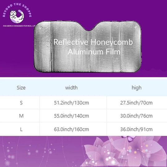 Ateez Logo & Signature Car Sun Shade | Kpop Car Sun Shade | Kpop Gift