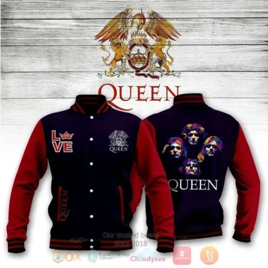 Quoon Rock Band Members Fan Art Baseball Jacket