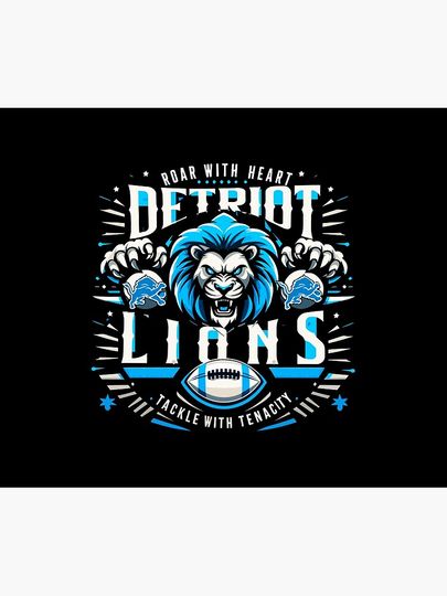 Roar With Heart Detroit Lions Graphic	 Throw Blanket