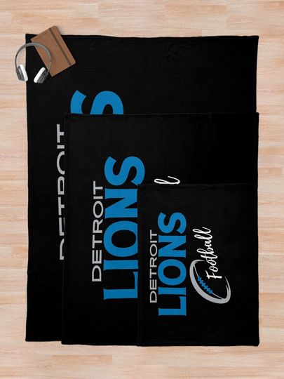 Detroit Lions football Throw Blanket