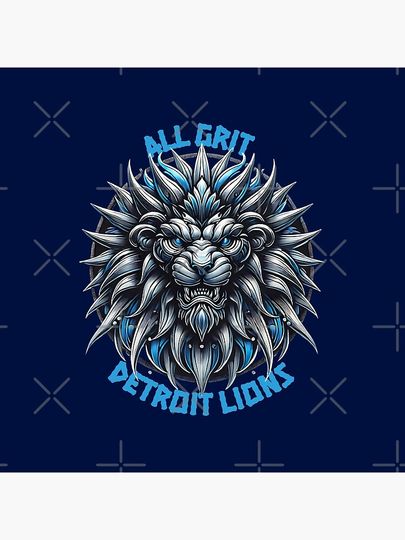 ALL GRIT DETROIT LIONS Pillow