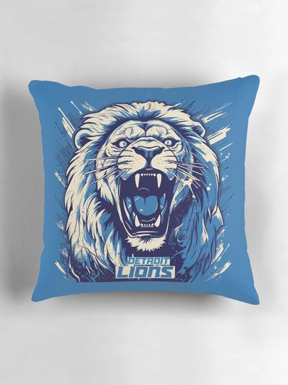 Detroit Lions Football Pillow
