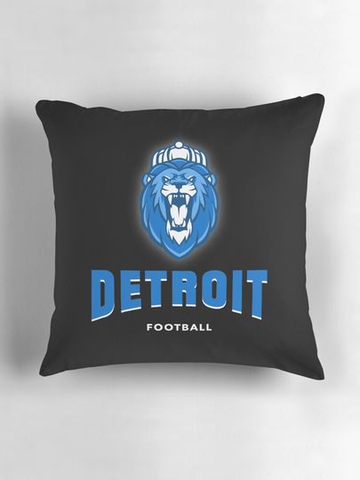 detroit lions soccer Pillow