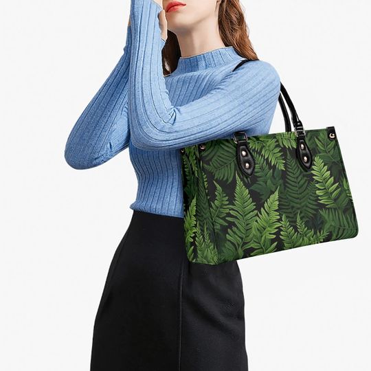 Green Bag Plants Bag Women's Leather Handbag