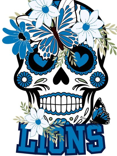 Detroit lions scull graphic iPhone Case