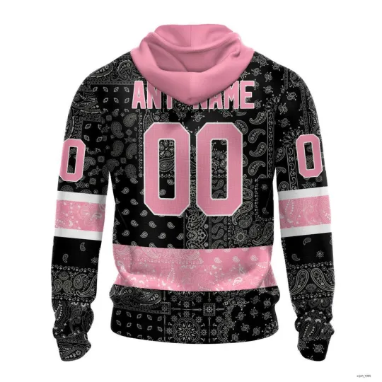Personalized Toronto Maple Leafs Special Pink Paisley Design Hoodie