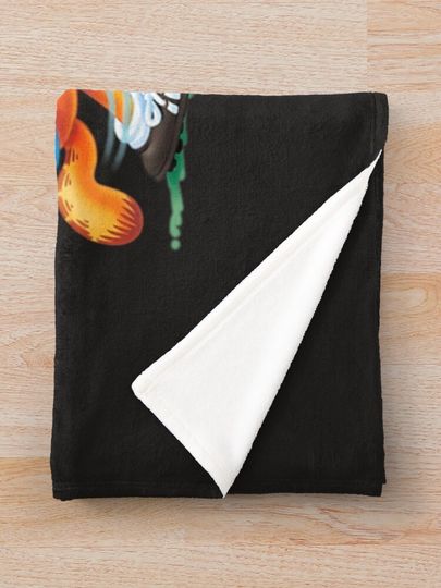 Garfield Kicking Odie Football  Throw Blanket