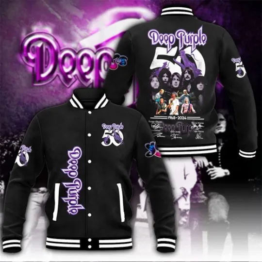 Deep Purple Music Baseball Jacket For Fan