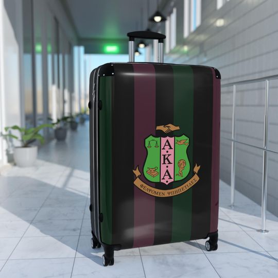 Black Alpha Kappa Alpha Inspired Suitcases