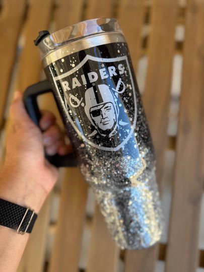 football Raider Tumblers 40 oz With Handle