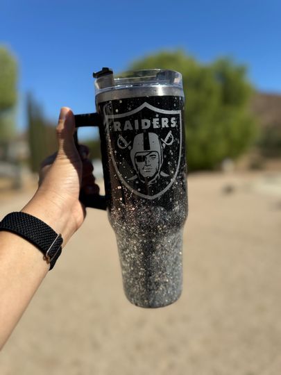 football Raider Tumblers 40 oz With Handle