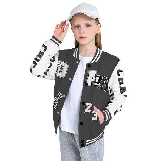 Fear 4s Varsity Jacket, Streetwear Varsity Jacket, AIR Number 23 GOAT Graphic Varsity Jackets