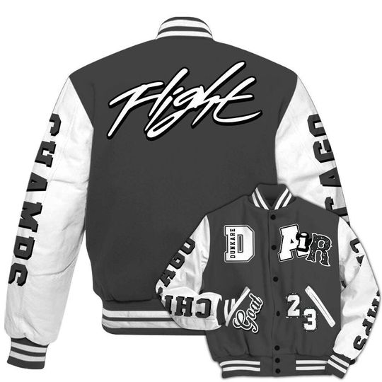 Fear 4s Varsity Jacket, Streetwear Varsity Jacket, AIR Number 23 GOAT Graphic Varsity Jackets