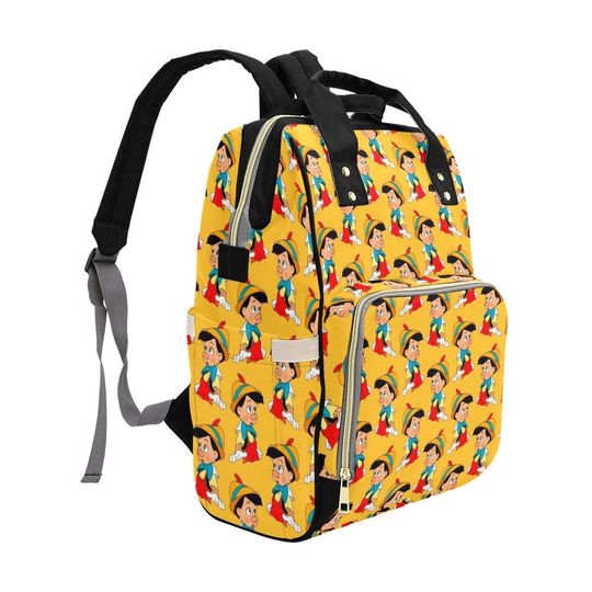 Pinocchio Diaper Bag Backpack | Pinocchio Backpack | Disney Diaper Bag | Disneyland Backpack | Disney Bag | Disney Diaper Backpack