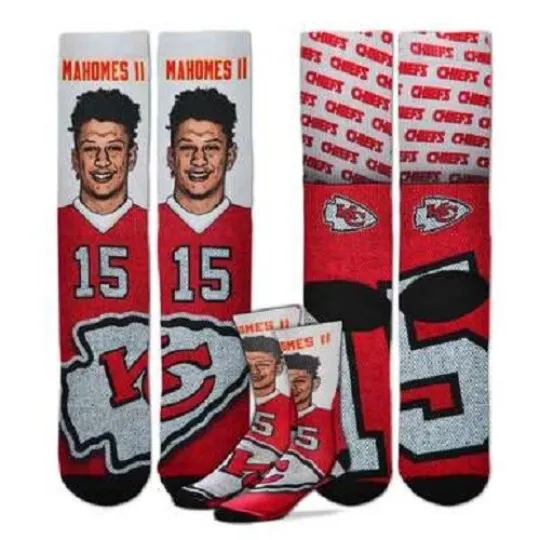 football Champ Sock Patrick Mahomes Kansas City Chiefs 2 Sizes Available Mens Womens