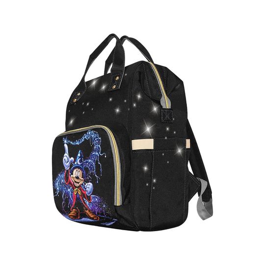 Sorcerer Mickey Diaper Backpack | Mickey Mouse Backpack | Disney Diaper Bag | Disney Backpack | Mickey Mouse Bag | Disney Diaper Backpack
