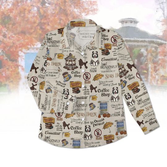 Stars Hollow Linen Shirt, Gilmore Girls Women Shirt, Dragonfly Inn Long Sleeve Shirt, Luke Coffee Valentine Shirt, Gift For Her