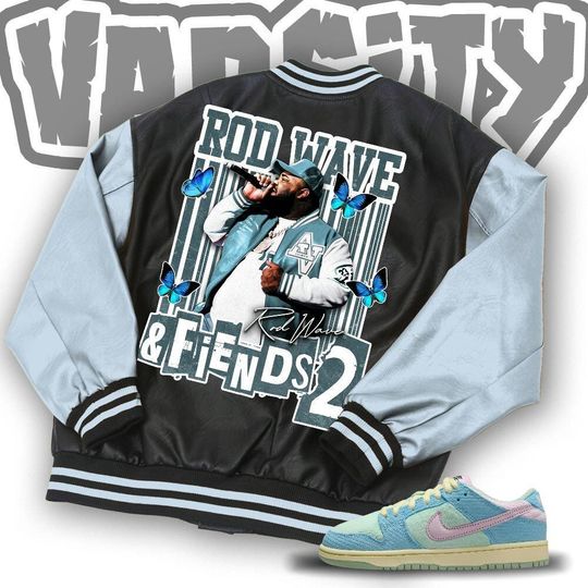 Custom Rod Wave Unisex Varsity Jacket, Rod Wave And Friends II Varsity Jacket