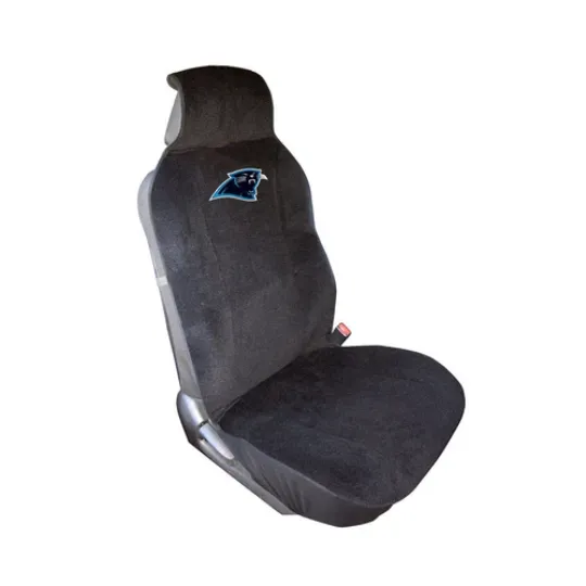 New 2pc football Carolina Panthers Car Truck Front Sideless Seat Covers Set