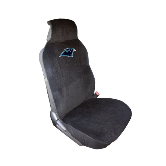 New 2pc football Carolina Panthers Car Truck Front Sideless Seat Covers Set