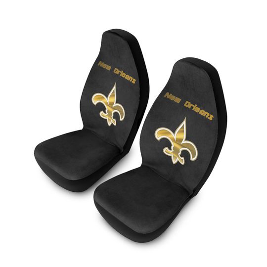 New Orleans Saints Polyester Car Seat Covers Black
